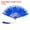 Dark Blue, variant on Uxcell Embroidered Flower Marabou Feather Fan Vintage Folding Handheld Fan Chinese Flapper Hand Fans Rose Red