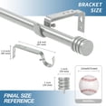 thumbnail image 3 of Urbanest Adjustable Single Curtain Rod Set Aspire Finials – 5/8-Inch Diameter, With Pewter Rod, 48–84 Inches, 3 of 6