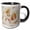 Black/White, variant on 3drose, Close-up View of a Romantic White Rose, 11oz Mug