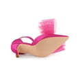 thumbnail image 5 of BLISSFUL STEP Women's Shoes Bow Tie Ankle Strap Stiletto Heel Pointy Toe Sandals Hot Pink 8, 5 of 7