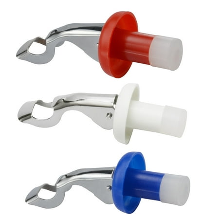 

wine bottle stopper 3pcs Silicone Manual Expanding Wine Stopper Sealing Leakproof Beverage Stopper Round Bottle Plug (Red Dark Blue White)