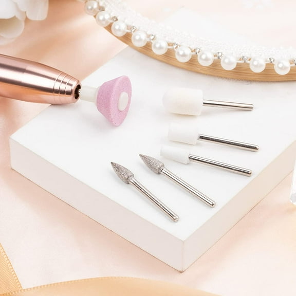 Monebena 15 Pcs Nail File Replacement Head Refills Set for Finishing Salon Electronic Manicure