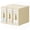 Beige, variant on DIMJ 3-Pack Foldable Sheet Holders-Bed Sheet Organizers and Storage for Linen Closet, Light Gray Bedding Storage Boxes with Clear Pvc Window ,Handle for Dorm Drawers
