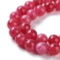 thumbnail image 3 of Dyed Natural Malaysia Jade Beads Strands Round Cerise 10mm Hole: 1.2mm about 19pcs/strand 7.09 inch(18cm) DIY, 3 of 3