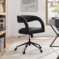 thumbnail image 1 of Modway Pinnacle Vegan Leather Office Chair, Black, 1 of 11
