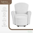 thumbnail image 2 of Evolur Vienna Swivel Glider with Ottoman, Greenguard Gold Certified, Made from Sturdy and Sustainable FSC-Certified Wood, Fog, 2 of 11