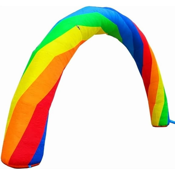 Giant Inflatable Rainbowed Arches Advertising Birthday Party Celebration Garden Decoration-Arch Blow Up Decorative Signs Event Entrance for 250W up General Blower(not Include) Open Size Under 5.5inch