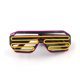 thumbnail image 1 of Gafas de sol con purpurina para fiestas, gafas de sol, persianas brillantes, gafas de barra de rebote (rosa-amarillo) JAMW Sencillez, 1 of 5