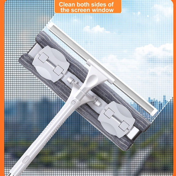Mouliraty Glass Wiping Telescopic Rod Double-sided Window Cleaner High-rise Window Wiper Cleaning Special Multifunctional Cleaning Tool