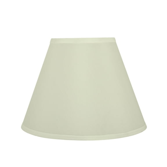 Aspen Creative 72195-21 One-Light Plug-In Swag Pendant Light Conversion Kit with Transitional Hardback Empire Fabric Lamp Shade, Off White, 12" width