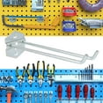 thumbnail image 5 of NIAIZEK Heavy Duty Steel Pegboard Hooks, Electroplated and Polished, 4-Pack Garage & Workshop Organizer Accessories, 5 of 6