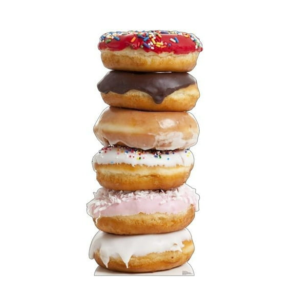 76 x 36 in. Doughnut Stack Cardboard Cutout