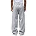 thumbnail image 5 of Men's Solid Color Pocket Drawstring Elastic Waist Casual Fashion Jogger Pants, 5 of 5