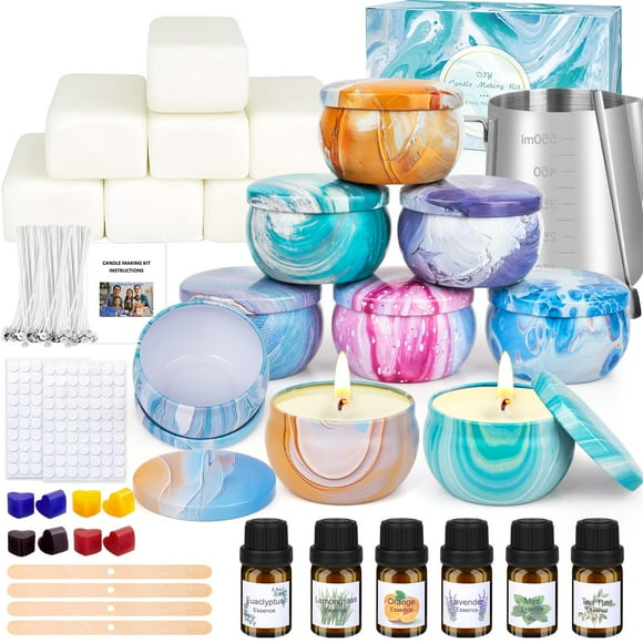 Kit para hacer velas OFUN con cera de soja 100% natural y 6 fragancias