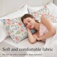 thumbnail image 5 of Pink Watercolor Floral Body Pillow Covers 20"x54", Spring Botanical Leave Flowers Soft Brushed Microfiber Breathable Throw Pillow Covers, Decorative Pillowcase with Zipper for Couch Sofa Bedroom, 5 of 9