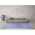 thumbnail image 3 of Ahgly Company Machine Washable Indoor Square Abstract Blue Modern Area Rugs, 5' Square, 3 of 4