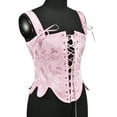 thumbnail image 5 of UAYOTSE Lace V Neck Elastic Straps for Party Streetwear Party Corset Tops for Women Bustier,Red 3XL, 5 of 6