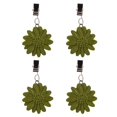 thumbnail image 3 of Set de 4 pinzas para mantel TwoFish con girasol verde de resina, 3 of 6