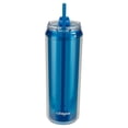 thumbnail image 6 of Cool Gear 3-Pack Modern Tumbler with Reusable Straw | Dishwasher Safe, Cup Holder Friendly, Spillproof, Double-Wall Insulated Travel Tumbler | Solid Blueberry Pack, 6 of 10
