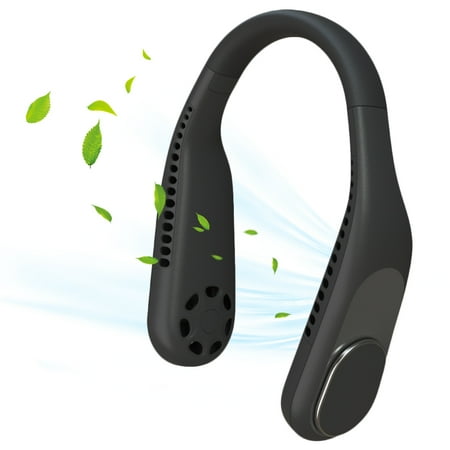 

NUAHRHY Neck Fan Portable Bladeless Neck Fan Hands Free Hanging Sport Fan USB Rechargeable Wearable Mini Neck Fan 3 Speeds for Outdoor Indoor Home Travel Sports