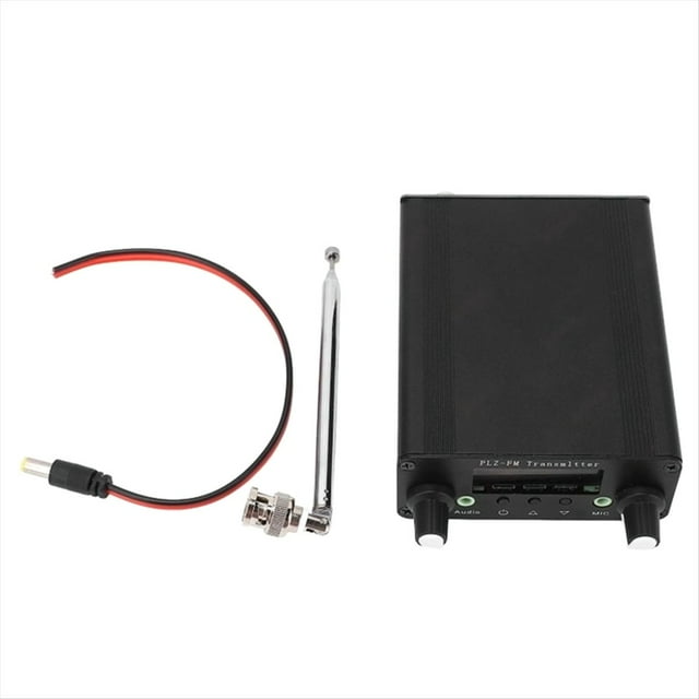 Transmisor FM Estéreo de 76-108 MHz, 5 W, Estación de Radio FM de Alcance con Conector de Micrófono y Sonido.