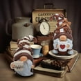 thumbnail image 4 of Coffee Gnomes Figurines - 2PCS Swedish Tomte Elf Dwarf Decor for Bar, Home, Gifts, Holiday Coffee Corner Decoration, Cute Christmas Farmhouse Tiered Tray Ornament for Kitchen Display, 4 of 8