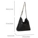 thumbnail image 2 of Bolso PU Crossbody Durable Mujer Succión Hebilla Cadena Compras Viaje Negro, 2 of 8