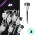 thumbnail image 1 of Kit 12 Luces LED Solares para Decoración Jardín Super Slim Inox Deng Xun unisex, 1 of 2