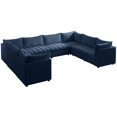 thumbnail image 2 of Meridian Furniture Jacob Navy Velvet Modular Sectional, 2 of 10