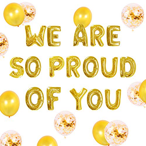 Set Of 11 We Are So Proud Of You Balloon Graduation Banner Congratulations Banner Graduation Party Decorations Graduation Commencement Decoration For College High School Walmart Com Walmart Com