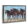 thumbnail image 4 of Stupell Industries Horse Herd Overlooking Desert Animals & Insects Painting Gray Floater Framed Canvas Art Print Wall Art, 25 x 17, 4 of 10