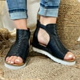 thumbnail image 2 of NOKIO Trendy Women'S Slide Sandals Sandals For Women Platform Sandals Wedge Ankle Strap Open Toe Sandals Women's Ankle Strap Low Wedge Sandals, 2 of 7