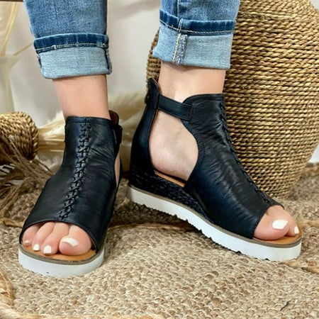 

Akiihool Sandals for Women Dressy Summer Women s Rhinestones Flat Sandals Ankle Strap Sandals Strappy Sandals Comfort Open Toe Gladiator Flat Sandals (Black 8)