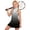 Black, variant on Girls Gradient Sleeveless Quarter Zip Athletic Dress, Kids Stand Collar A-Line Sport Dress, Breathable Tennis Golf Activewear for Summer(Orange,4-5 Years)