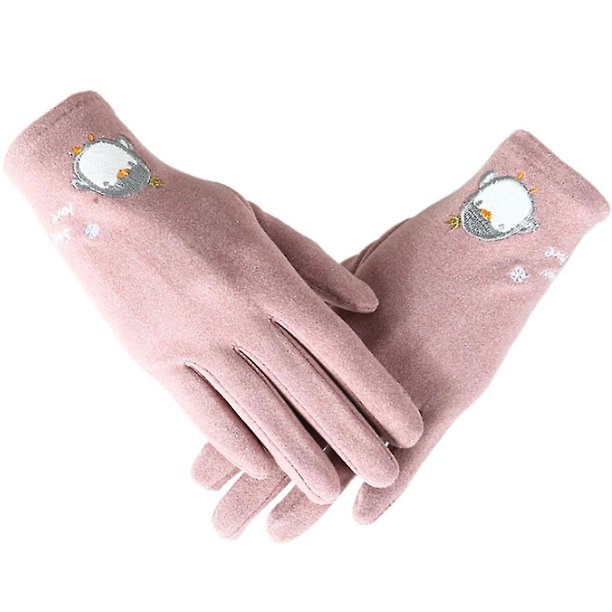 Guantes cálidos de invierno para mujer, guantes deportivos para exteriores, guantes de una sola capa con pantalla táctil