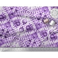 thumbnail image 2 of Soimoi Purple Cotton Duck Fabric Animals Tie-Dye Printed Craft Fabric by The Yard 44 Inch Wide, 2 of 3