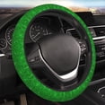 thumbnail image 4 of Uemuo Green Glitter Printed Car Elastic Steering Wheel Cover - Universal Car Accessory for Diverse Cars Anti-Slip, and Comfortable- 15", 4 of 8