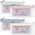 thumbnail image 1 of LOVEVER 8 Pcs Clear Cash Envelopes  Plastic Money Bags Money Bags with Zipper for Cash  Money Protector for Bills Bill Pockets Bags Cash Bags with Zipper Money Envelopes 4 Colors, 1 of 7