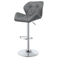 thumbnail image 6 of Berrington Upholstered Adjustable Bar Stool Grey (Set of 2), 6 of 12