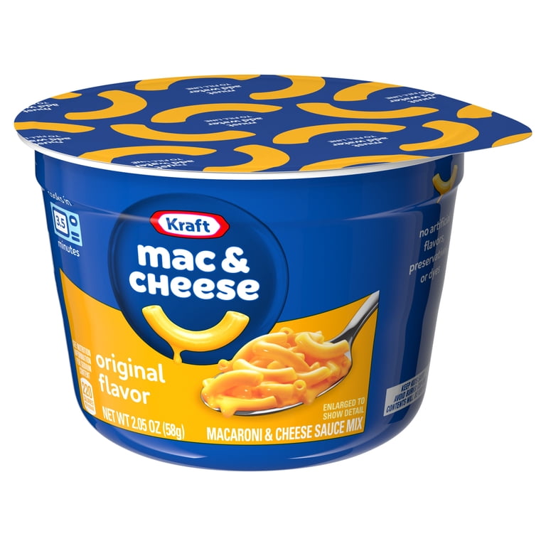 Kraft Mac & Cheese Cups 2.05 oz Microwavable Cheese Pasta Snack