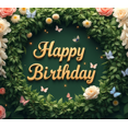 thumbnail image 3 of Colorful Theme Happy Birthday Banner Decorative Design Celebration Banner Floral Decoration Elegant Backdrop for Birthday Party Event Decoration Holiday Celebration, 3 of 7