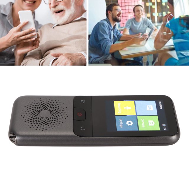 Portable Translation Device, Grey 112 Online Languages Photo Translation Translation Device Touch Screen for International Travel for Dating