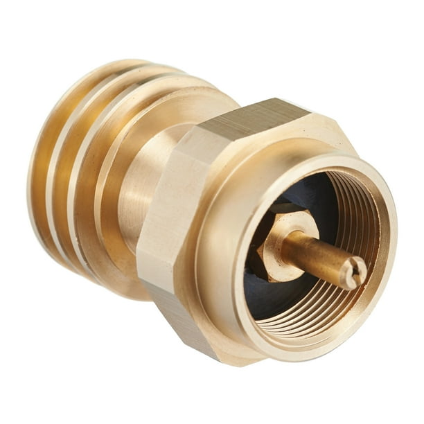 1lb Brass Propane Tank Gas Adapter Connector BBQ Grill Saver Cook