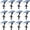 Black-12PCS-White Light, variant on Depuley 8PC Solar Lights Outdoor: IP65 Waterproof Led Spot Light Decorations for Garden - 3 Lighting Modes Solar Powered for Yard - Dust to Dawn Uplighting Landscape Pathway Drive Patios Warm Light