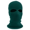 thumbnail image 2 of Qcmgmg Balaclava Face Mask 2-Hole for Cold Weather, Winter Ski Mask for Men and Women Thermal Cycling Mask Dark Green, 2 of 8