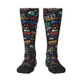 thumbnail image 1 of Fotbe Basketball Calcetas Divertidas Estampadas para Hombre y Mujer, Calcetas de Algodón hasta la Rodilla para Caminar, Correr, Enfermería y Embarazo, 1 of 6