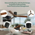 thumbnail image 5 of Sofucor 52" Flush Mount Ceiling Fan with Remote Control, Modern, 3 Blades, 5 of 7