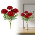 thumbnail image 2 of Artificial Fall Flowers Burnt Orange Silk Mums Bouquet Fake Chrysanthemums Marigold Autumn Floral Arrangement for Wedding Vase Table Home Thanksgiving Decor 11.8in, B, Indoor/Outdoor Decor, 2 of 4
