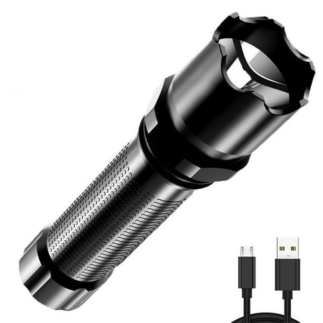 Camping Flashlight High Brightness Zoomable Compact Size Waterproof Long Irradiation Distance Aluminum Alloy Outdoor Portable Emergency Flashlight LED Torch