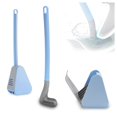 thumbnail image 1 of Escobilla para inodoro de Golf, nuevo juego de escobilla y soporte de silicona con mango largo, 360 °, sin esquinas muertas, inodoro de limpieza profunda Flexible oso de fresa Hogar, 1 of 5